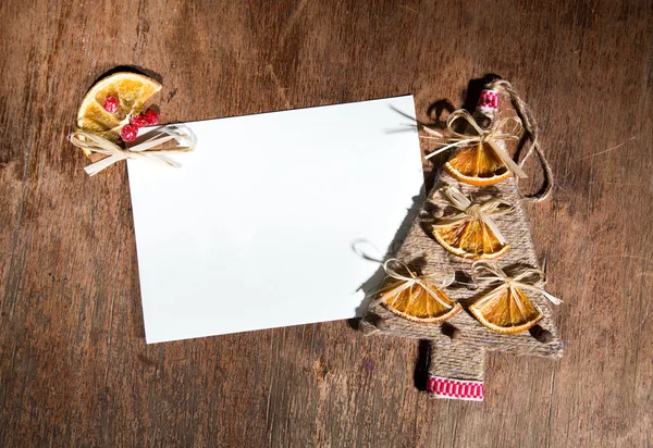 Handgemaakte Kerstmis briefkaart — Stockfoto