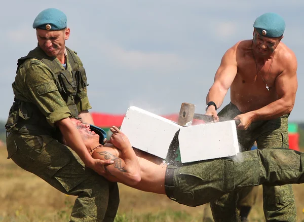 Utbildning Ryska Militärer Ivanovo Stad Festival Friluftsliv 2015 Augusti 2015 — Stockfoto
