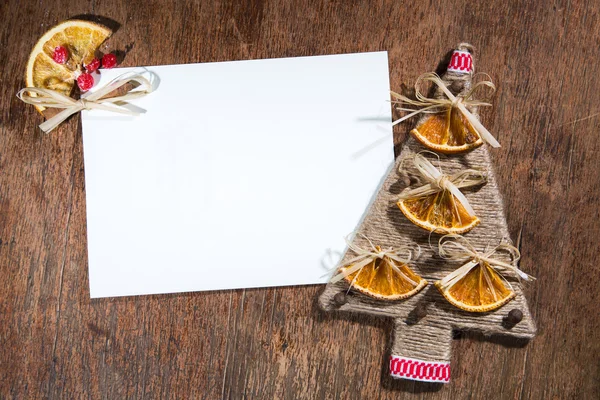 Handgemaakte Kerstmis briefkaart — Stockfoto