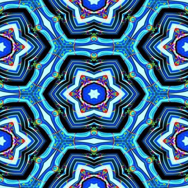 Textura geométrica azul abstracta sin costuras o fondo con manchas de aceite —  Fotos de Stock