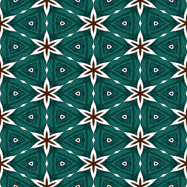 Textura verde abstracta o fondo con estrellas rojas con aspecto navideño hecho sin costuras —  Fotos de Stock