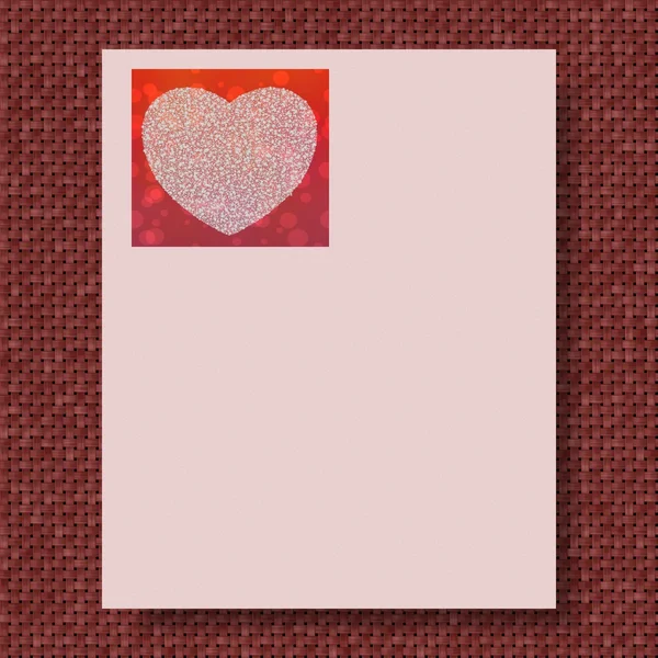 Schreibpapier mit Marsala-Strickhintergrund und rosa Papier mit Liebe zur Mutter — Stockfoto