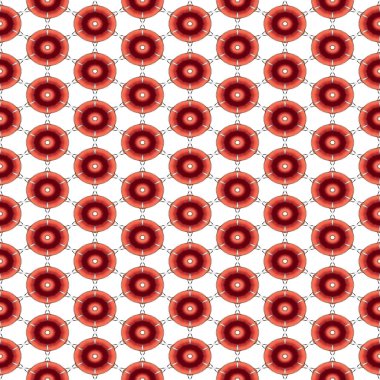 Geometrik doku veya arka plan sorunsuz soyut kırmızı noktalı