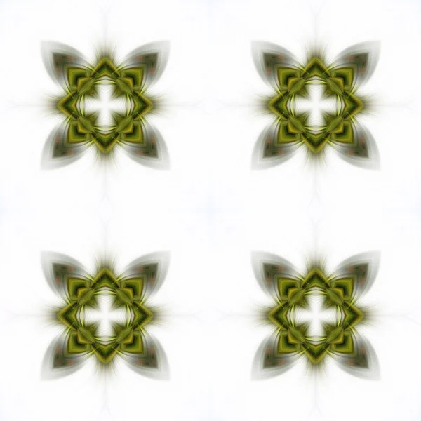 Seamless abstract green eco pattern for fabric design. Stylized shamrock on the clean white background.