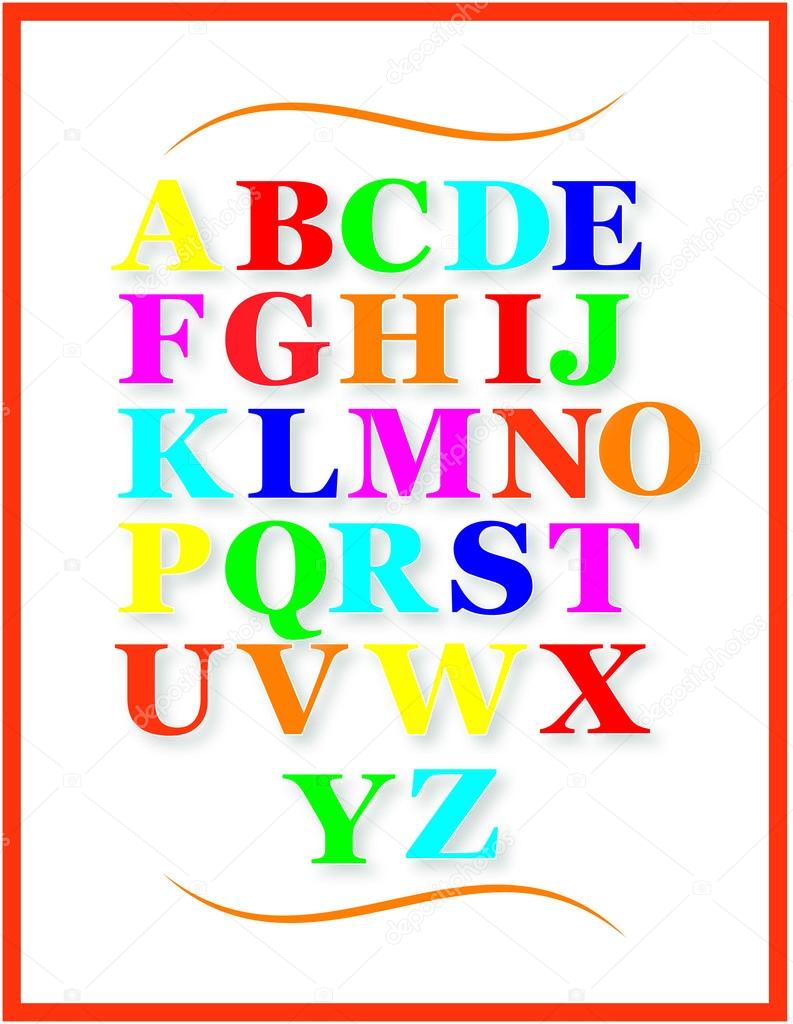 alphabet as background