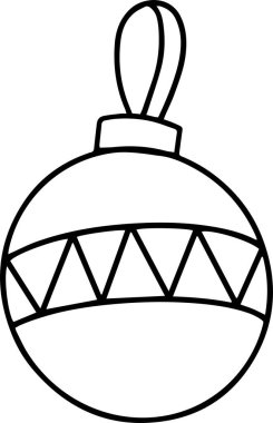 İzole edilmiş basit el, siyah yeni yıl ve Noel unsurları çiziyor. Vektör illüstrasyonu. 