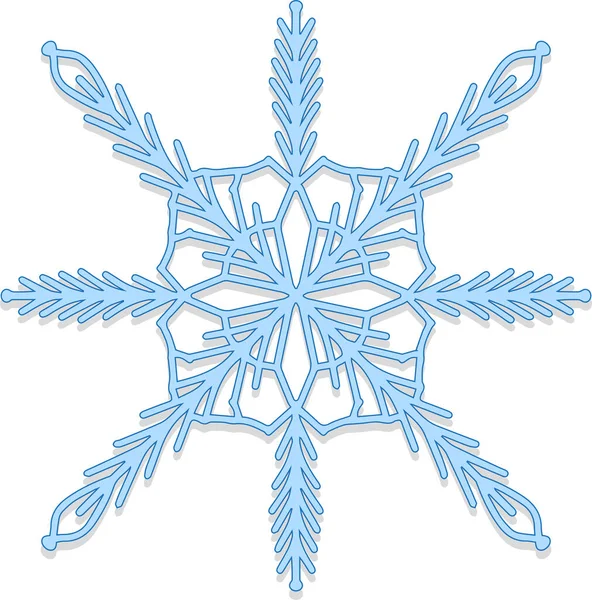 Elementos Aislados Copos Nieve Dibujados Mano Para Crear Diseños Textiles — Vector de stock