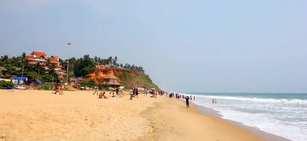 Praia Coco Pendurar Palmeiras — Fotografia de Stock