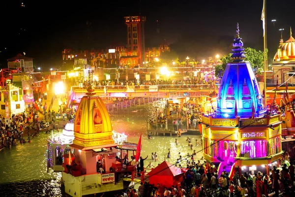 Har Pauri Famous Ghat Banks Ganges Haridwar Indian State Uttarakhand — Stock Photo, Image