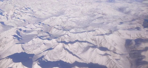 Paisaje Aéreo Los Alpes Norte India Durante Temporada Invierno Con —  Fotos de Stock