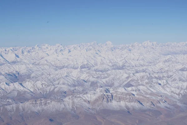 Aerial Landscape Alps North India Winter Season Fresh Snow Amazing — Stock Photo, Image