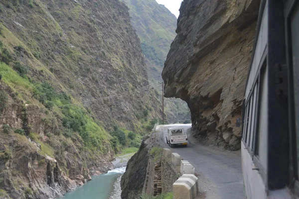 Belle Dangereuse Route Allant Manimahesh Bharmour Chamba Himachal Pradesh Inde — Photo