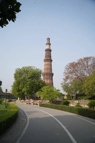Delhi India Abril 2019 Grupo Personas Identificado Visita Ruinas Qutub — Foto de Stock