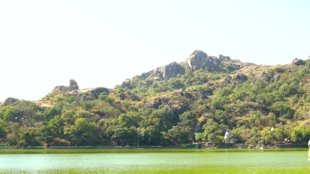 Vista Paisagem Lago Rio — Vídeo de Stock