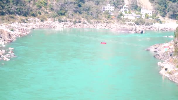 Fluting Rio Ganga Uma Haridwar — Vídeo de Stock