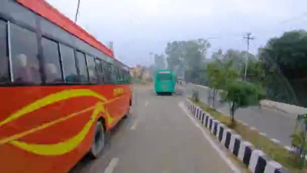 Road Timelapse Fånga Med Buss — Stockvideo