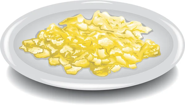 Illustration Plate Scrambled Eggs — Διανυσματικό Αρχείο