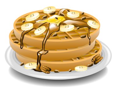 Muzlu fındıklı waffle 'ın resmi.