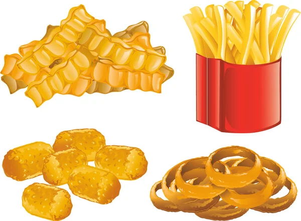 Illustration Des Aliments Frits — Image vectorielle