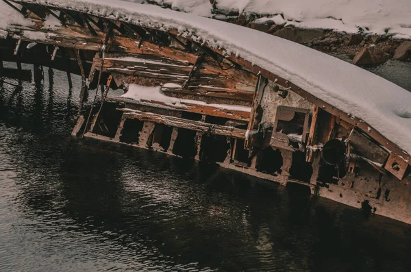 Vieux Bateau Dans Eau — Photo