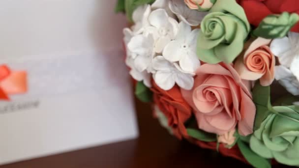 Nombres de boda floral — Vídeo de stock