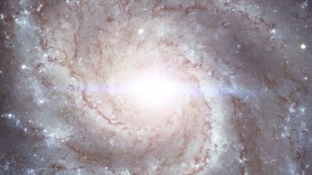 Rotation Galaxy dans l'espace sur la caméra supérieure — Video