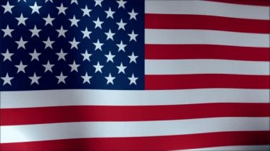 Amerikan bayrağı sallayarak yavaş. Amerikan bayrağı sallayarak yakın çekim.