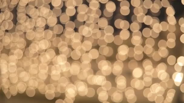 Güzel sarı bokeh kutlama ışık — Stok video