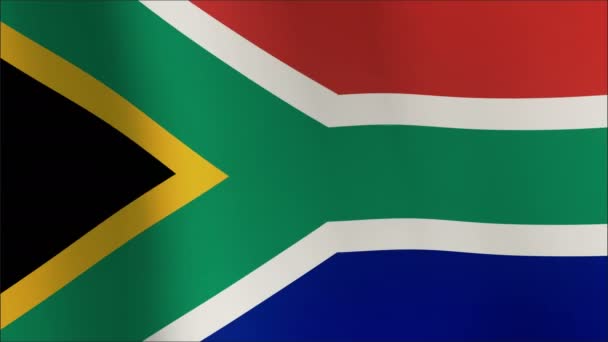 Zuid-Afrikaanse vlag naadloze looping high definition-video — Stockvideo