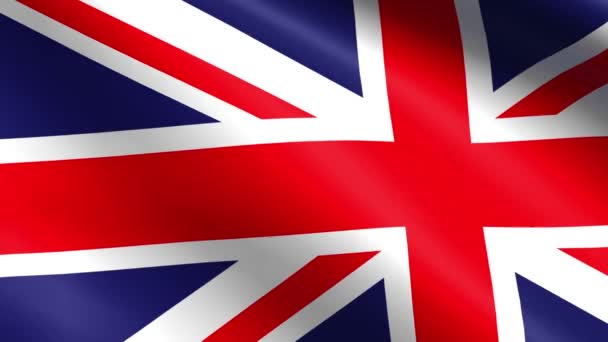 Bandeira do Reino Unido Da Grã-Bretanha e da Irlanda do Norte, também conhecida como Union Jack . — Vídeo de Stock
