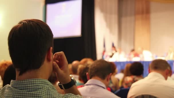 Seminar conferentie vergadering ondernemingsforum — Stockvideo