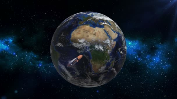 Navette spatiale en orbite autour de la Terre