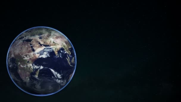 Planète Terre dans l'espace sur fond de galaxie 