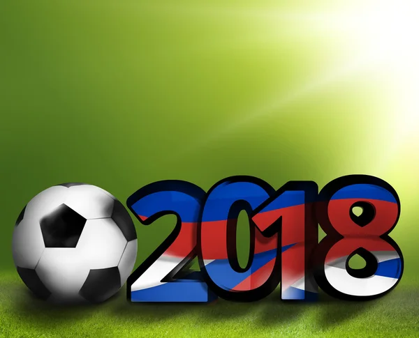Rusko Fotbal Fotbal 2018 Tučné Písmo Ilustrace — Stock fotografie