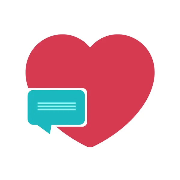 Nice Heart Speech Bubble Design Graphic Image — Stock Photo, Image