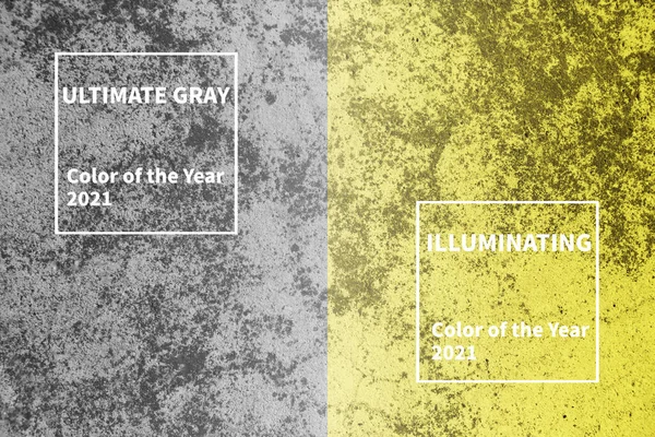 2021 yılının aydınlatıcı ve nihai gri renkleri. Renk çizimi için yaratıcı tasarım.