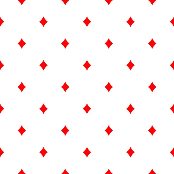 ダイヤモンドレッドシンボルのポーカートランプスーツで作られた高品質のベクトルシームレスなパターンの背景 — ストックベクタ