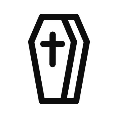 Tabut sembolü yüksek kalite vektör çizgisi resmi beyaz arkaplanda izole edildi