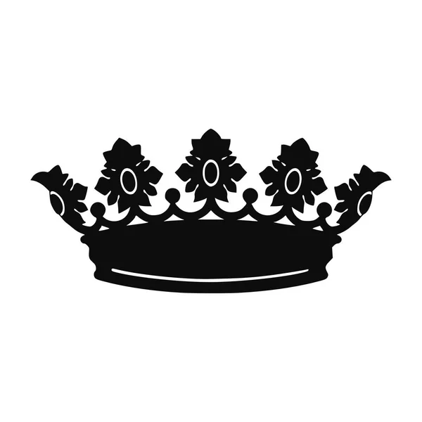 Couronne Une Icône Illustration Vectorielle Prince Dans Style Plat Isolé — Image vectorielle