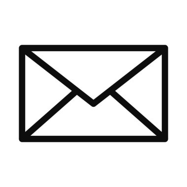 Zarf vektör simgesi - beyaz arkaplanda izole edilmiş klasik şekil postalarının çizim biçimi