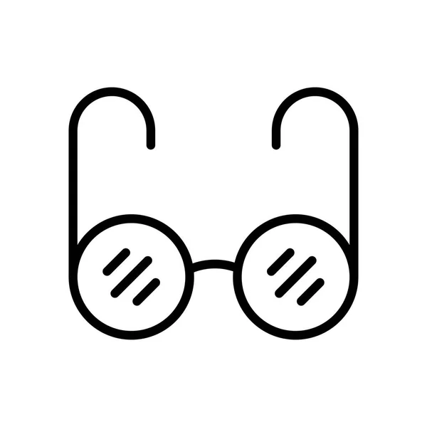 Ikona Linky Kulaté Brýle Izolované Bílém Pozadí Upravitelný Živý Tah — Stockový vektor