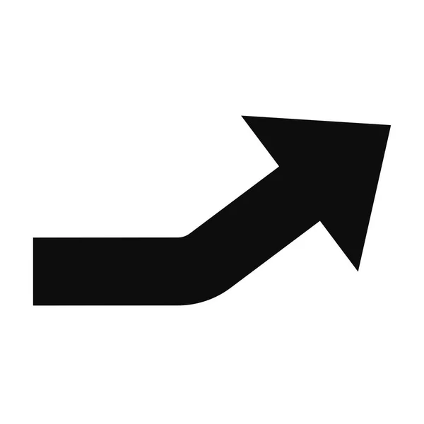 Flèche Noire Audacieuse Représentant Concept Croissance Économique — Image vectorielle