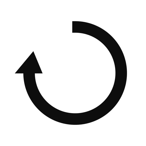 Symbole Flèche Ronde Dans Sens Des Aiguilles Une Montre Représentant — Image vectorielle