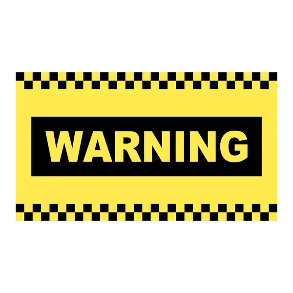Черный Желтый Прямоугольный Знак Опасности Предупреждающей Надписью Векторная Редактируемая Иллюстрация — стоковый вектор