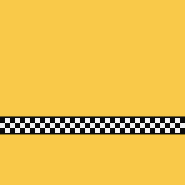 Желтые обои в стиле такси. Векторный бесшовный фон