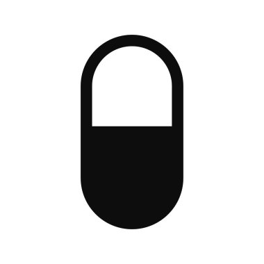 Uyuşturucu hapı vektörü basit çizgi simgesi beyaz arkaplanda izole