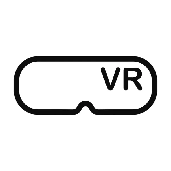 Ícone Óculos Ilustração Vetorial Símbolo Realidade Virtual Isolado Fundo Branco — Vetor de Stock