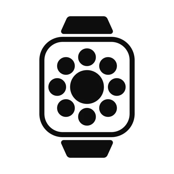 Smart Watch Vektor Flachen Stil Illustration Symbol Smartwatch Symbol Isoliert — Stockvektor