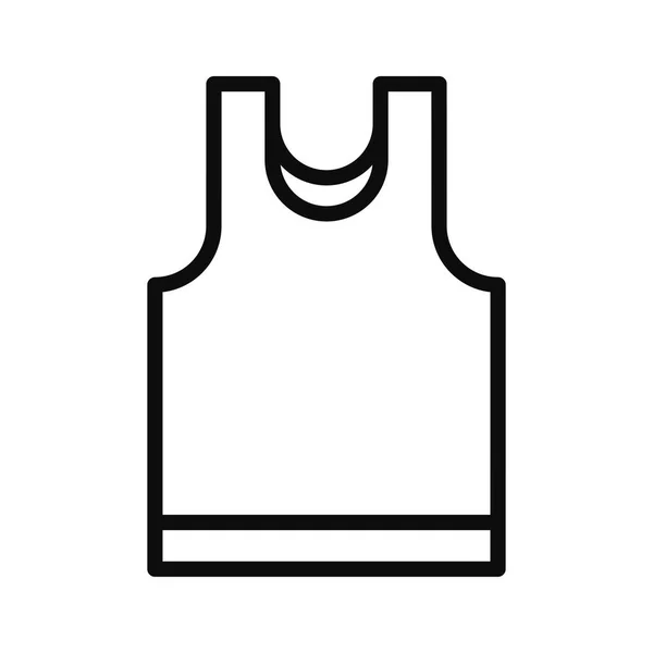 Tank Top Vektor Flachen Stil Illustration Symbol Isoliert Auf Weißem — Stockvektor