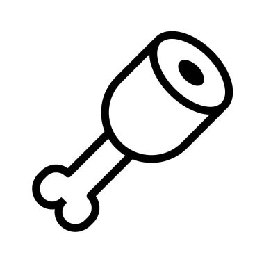 BBQ ham line icon isolated on white background - Vector high quality editable illustration symbol vector BBQ ham line icon isolated on white background - Vector high quality editable illustration symbol vector